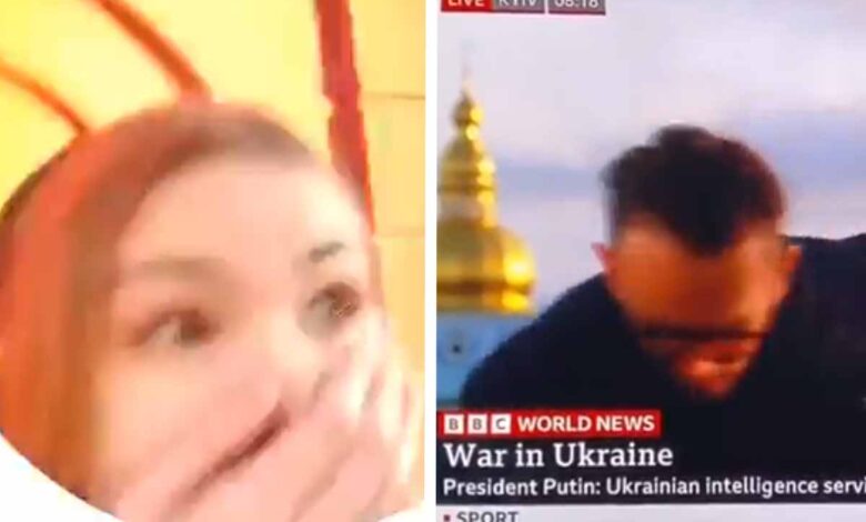 Bombardeo en Kiev sorprende a reportero de BBC y a joven que grababa un video