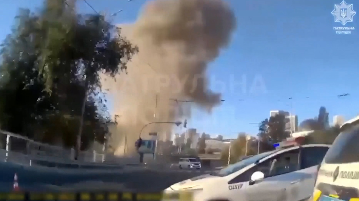 Captado en video: mortal ataque con drones kamikaze en la capital de Ucrania