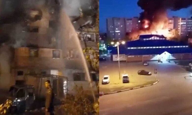 Cazabombardero ruso colapsa sobre edificio habitacional: al menos 4 muertos