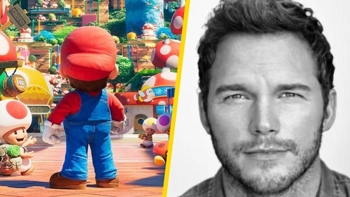 Chris Pratt reacciona al póster de la película Super Mario Bros.