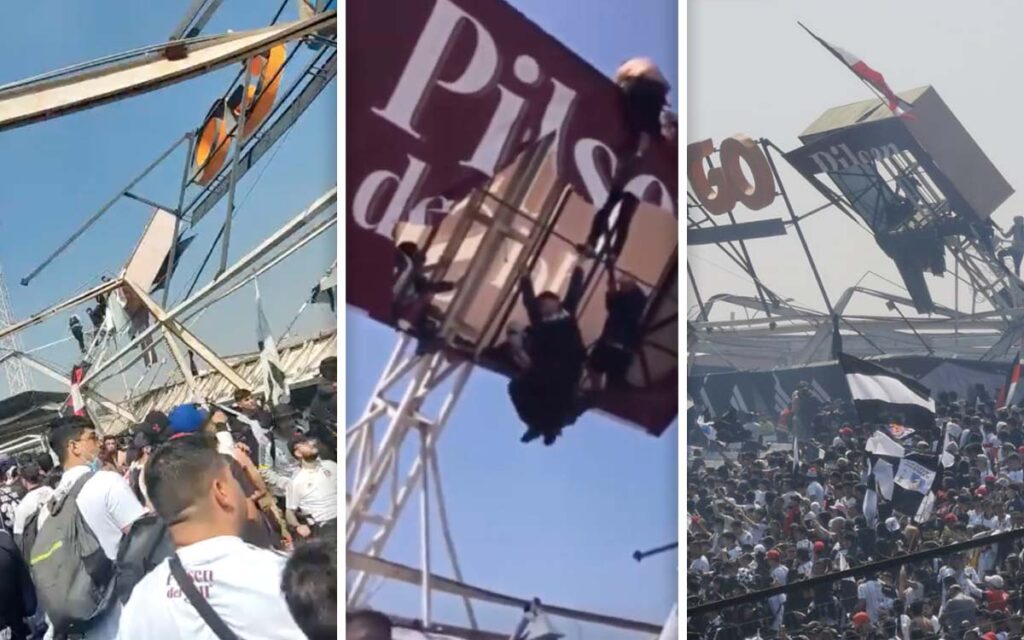 Colapsa tribuna de estadio de Fútbol en Chile | Videos