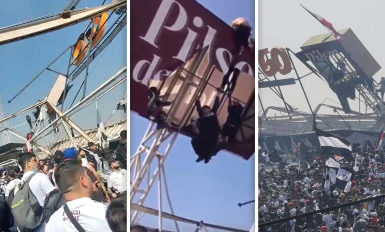 Colapsa tribuna de estadio de Fútbol en Chile | Videos