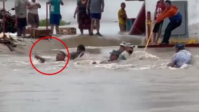 Corriente se lleva a elemento de la Guardia Nacional en Tabasco; así lo rescataron | Video