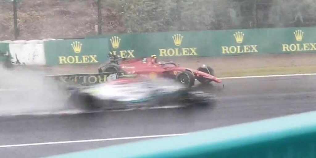 Da miedo: Sainz se quedó en medio de la pista y nadie le vio