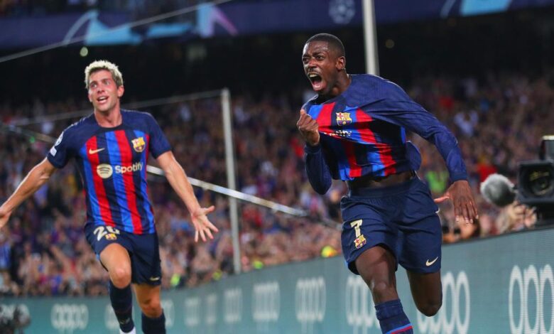 Dembélé da ventaja al Barça ante el Inter