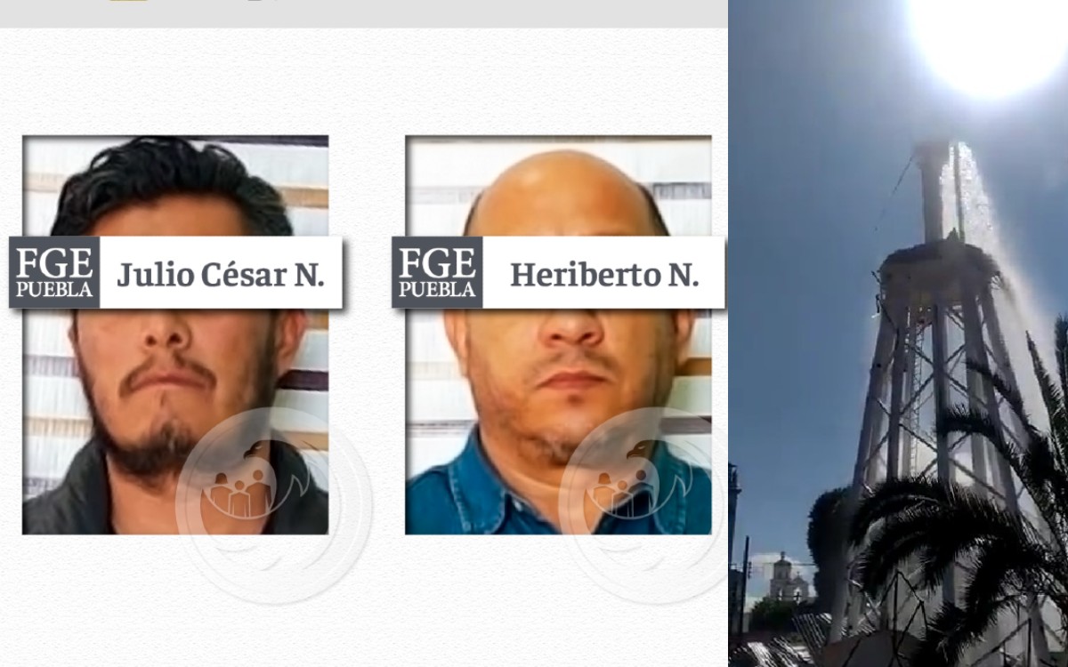 Detienen a dos funcionarios de San Martín Texmelucan, Puebla, por colapso de tanque de agua