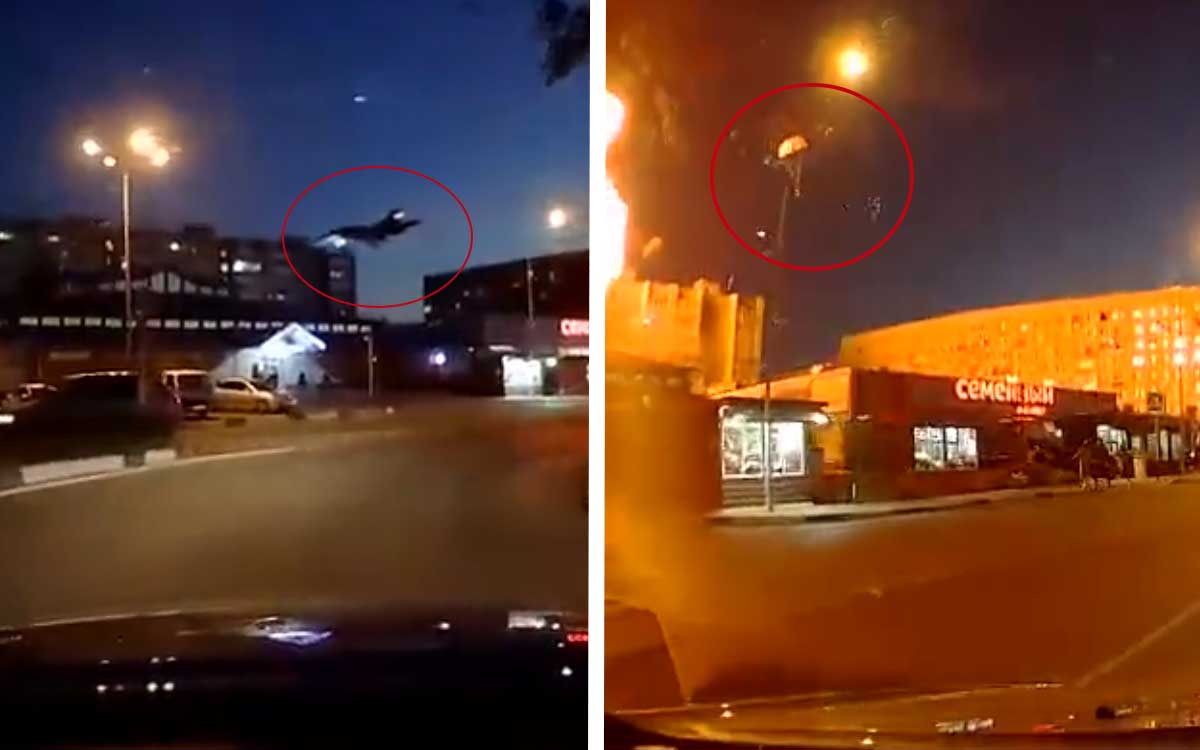 Difunden impactante video del accidente de un caza contra un edificio residencial en Rusia