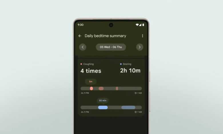 El Pixel 7 tendrá una función de detección de ronquidos y tos
