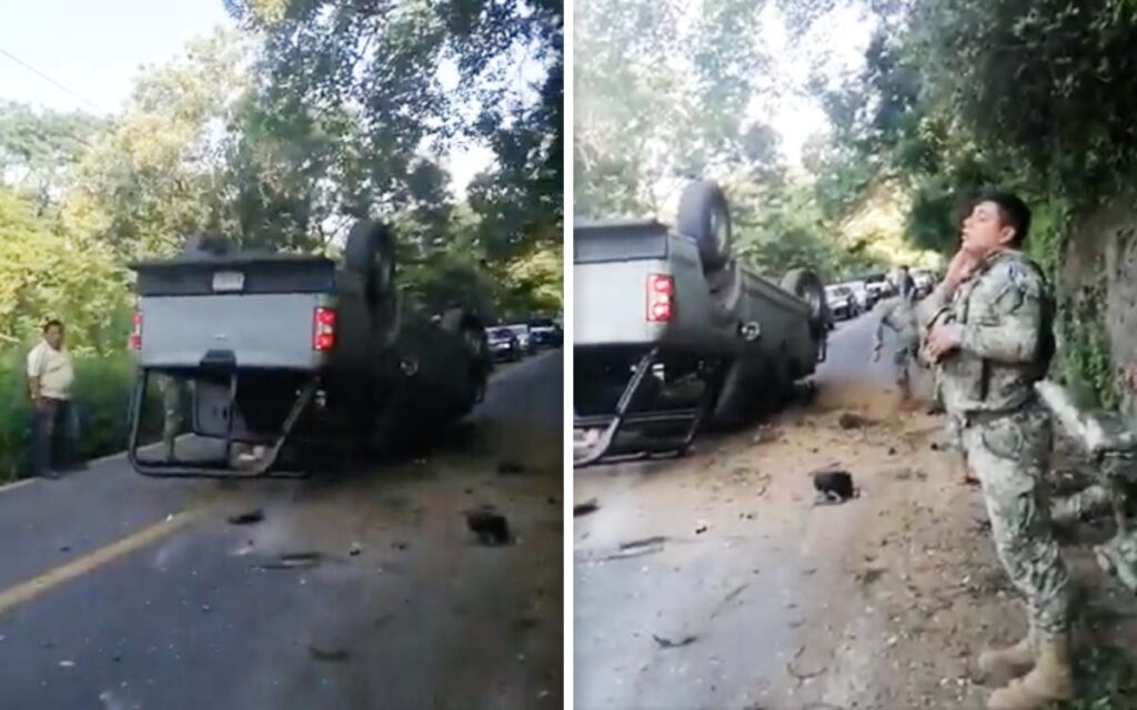 Escolta de gobernadora de Colima se accidenta | Video
