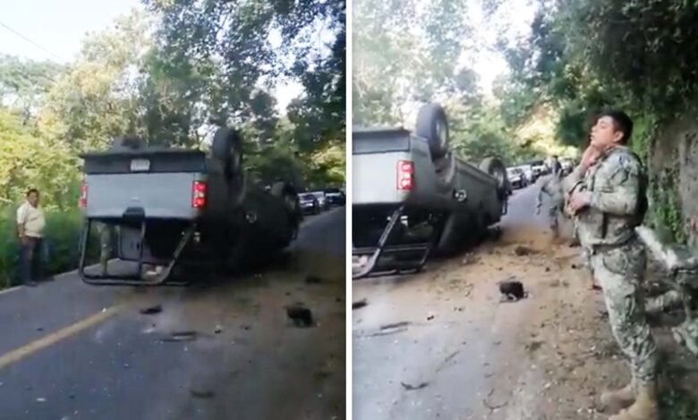 Escolta de gobernadora de Colima se accidenta | Video