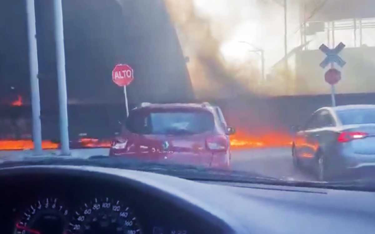 Explosión en Aguascalientes: tren embistió pipa cargada con combustible