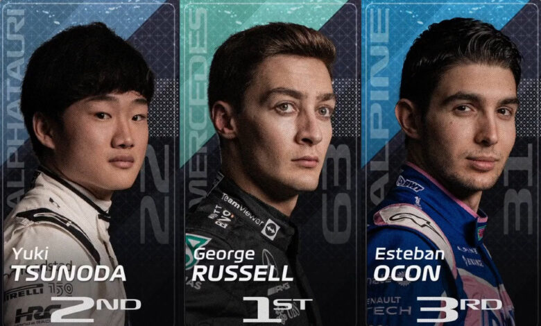 F1: Russell, Tsunoda y Ocon dominan la segunda práctica libre; 'Checo' finaliza quinto | Video
