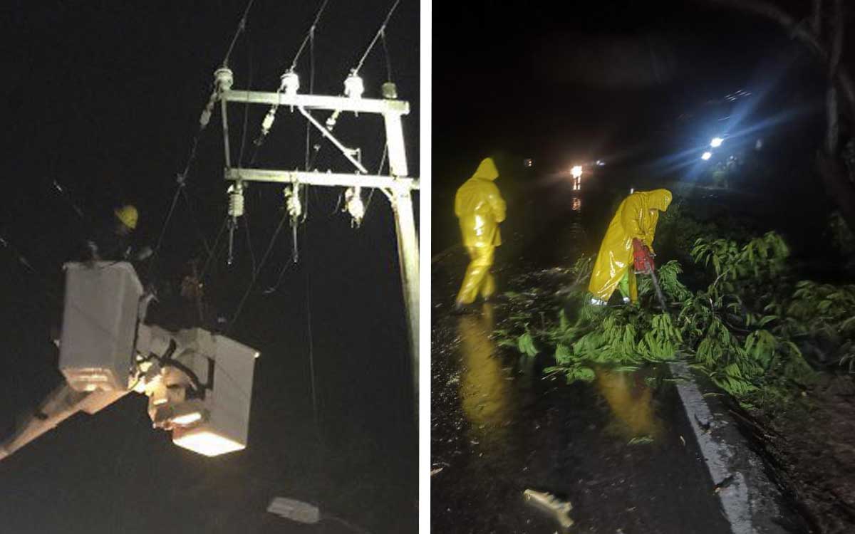 Huracán ‘Roslyn’ provoca apagones en Nayarit y Jalisco; CFE atiende incidencias