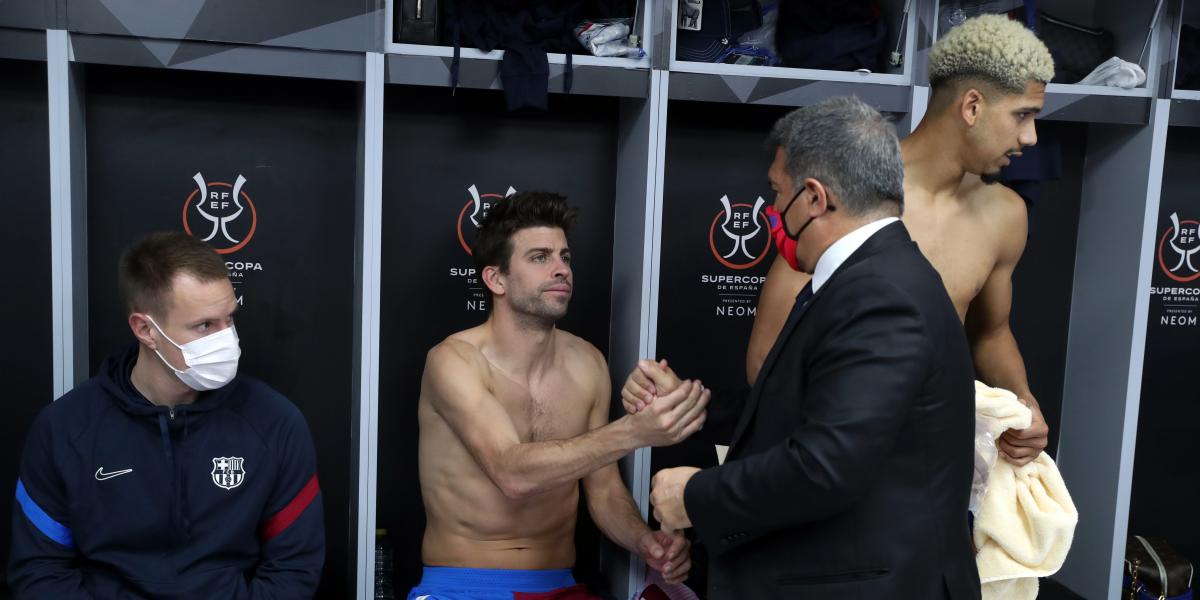 Laporta también arenga a jugadores y técnicos antes de la 'final'