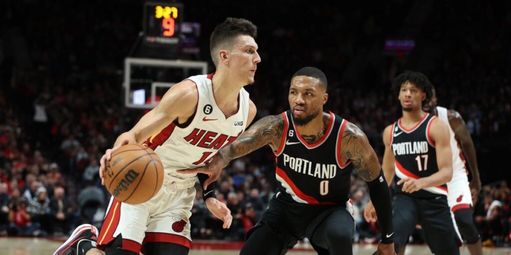 Los Blazers pierden la imbatibilidad contra los Heat con lesión para Lillard