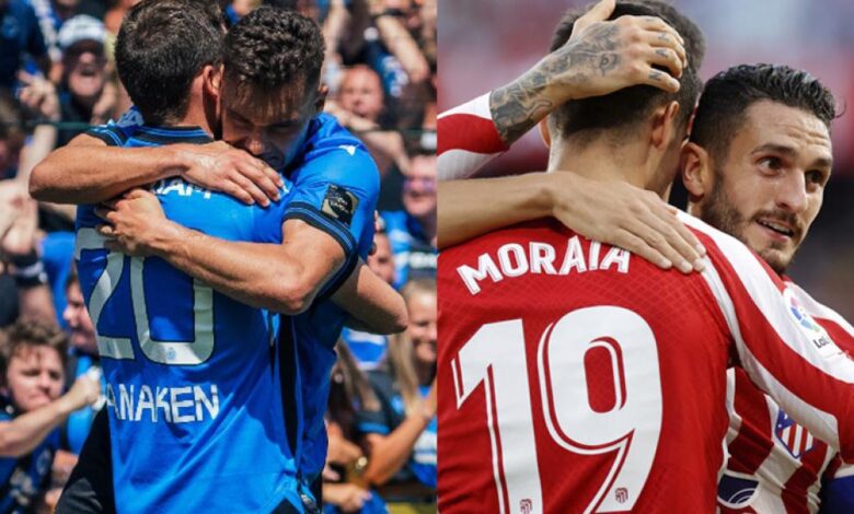Los onces probables del Brujas - Atlético de Madrid