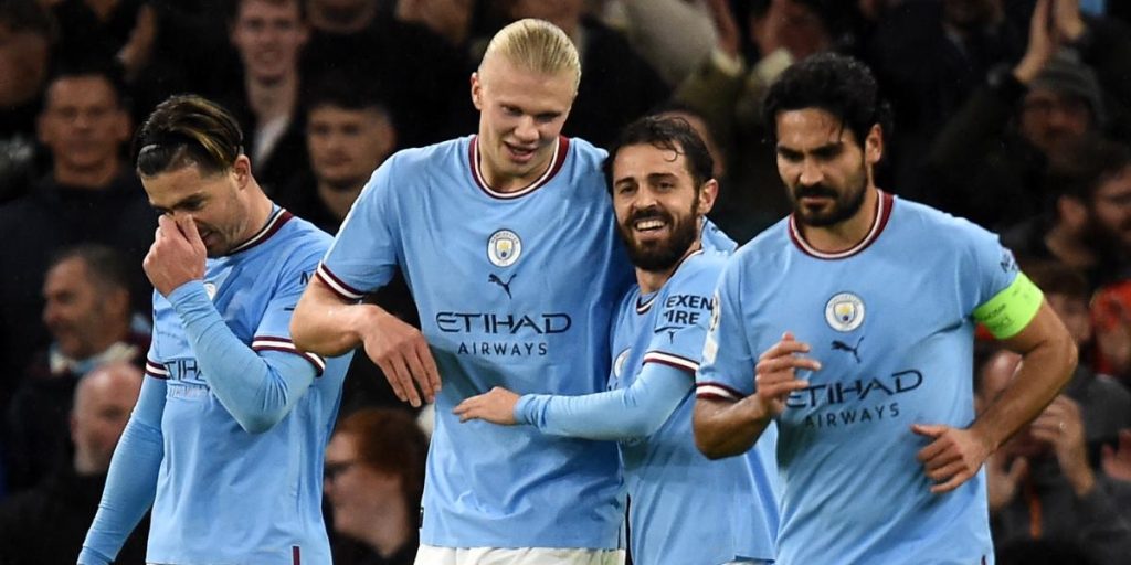 Manita del City al Copenhague con otros dos de Haaland