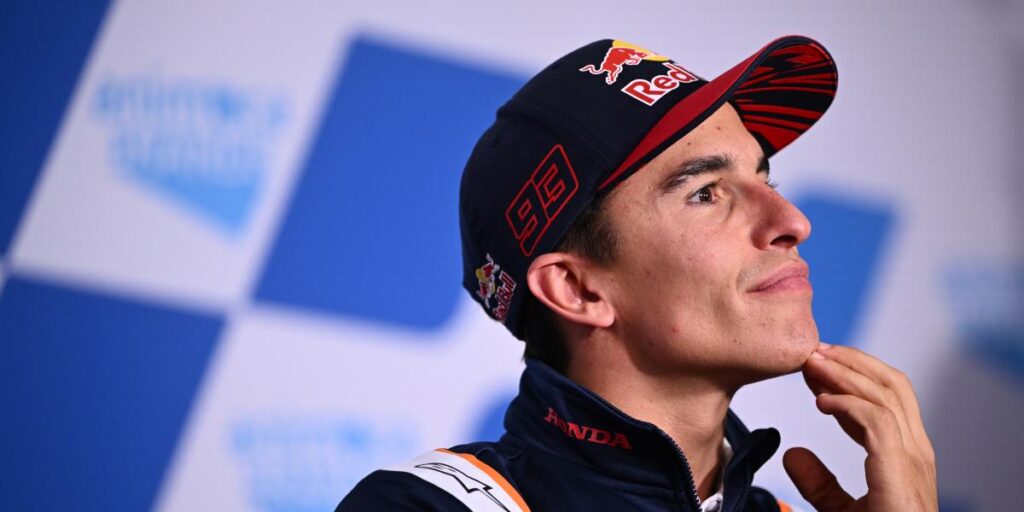 Marc Márquez, confundido con la Honda.