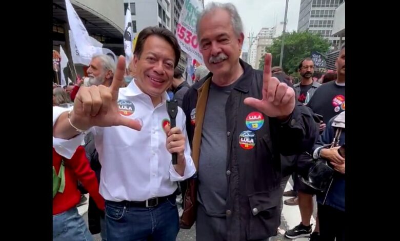 Mario Delgado viajó a Brasil para apoyar a Lula da Silva