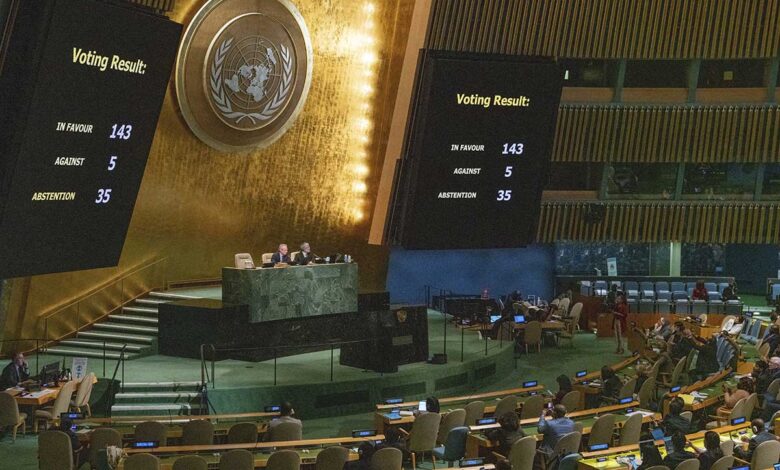 ONU condena la anexión rusa de cuatro regiones ucranianas; México apoya resolución