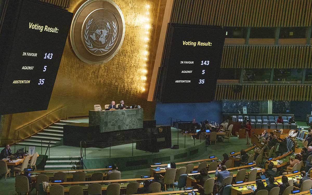 ONU condena la anexión rusa de cuatro regiones ucranianas; México apoya resolución