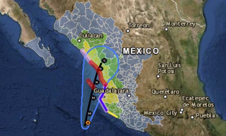 'Orlene' se intensifica a huracán categoría 4 frente a las costas de Jalisco