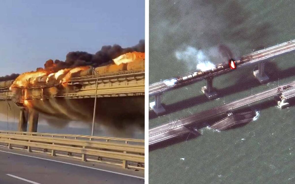 Rusia detiene a ocho personas por ataque a puente de Crimea; aumentan a cuatro los muertos