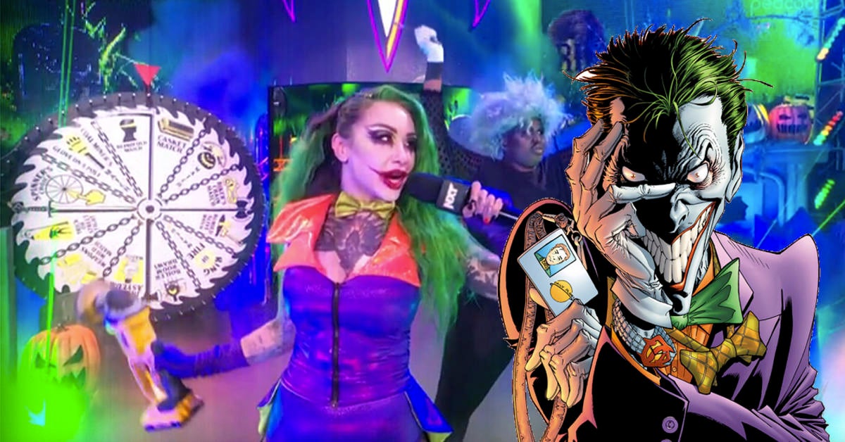Shotzi Rocks Joker Gear de WWE NXT en Halloween Havoc