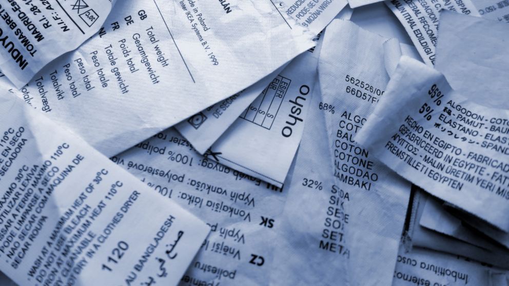 Significa de los símbolos de las etiquetas de las prendas