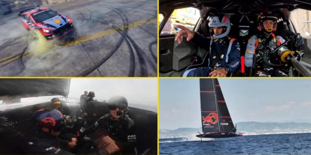 Sordo y Neuville intercambian sensaciones por Barcelona con el timonel del Alinghi