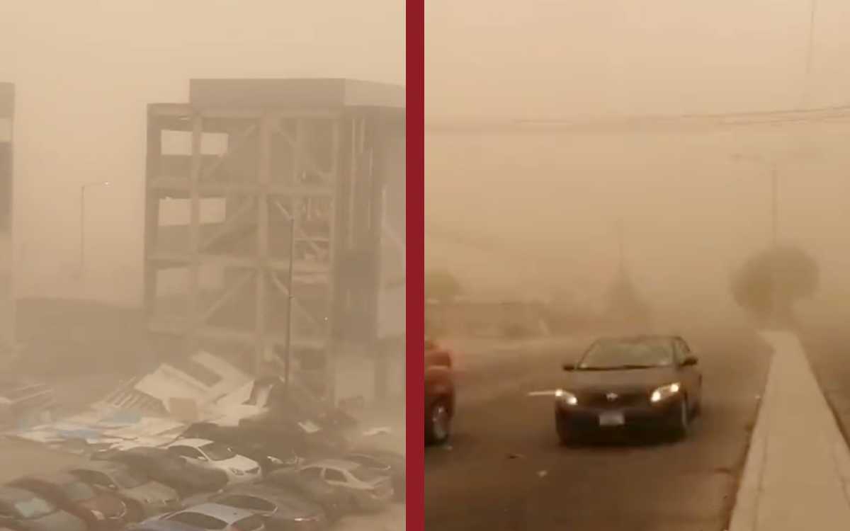 Sorprende a Mexicali tormenta de polvo