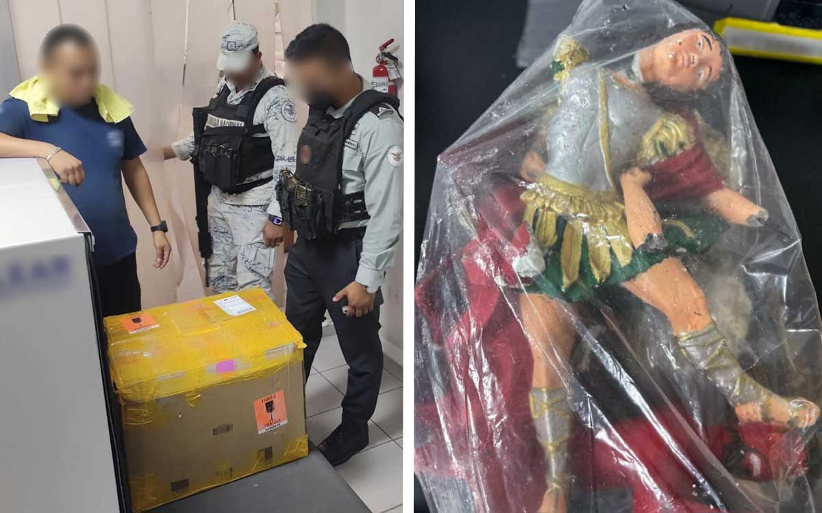 Tamaulipas: Guardia Nacional encuentra droga oculta dentro de santos de cerámica en Reynosa