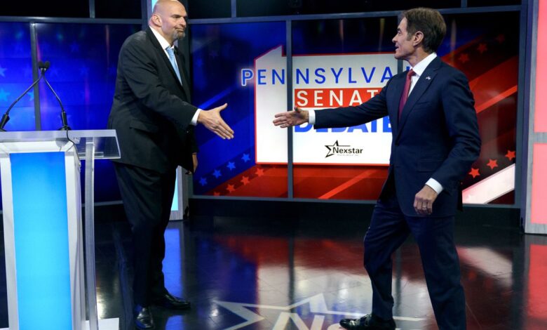 Un ictus pasa factura al demócrata Fetterman frente al doctor Oz en el debate clave de Pensilvania