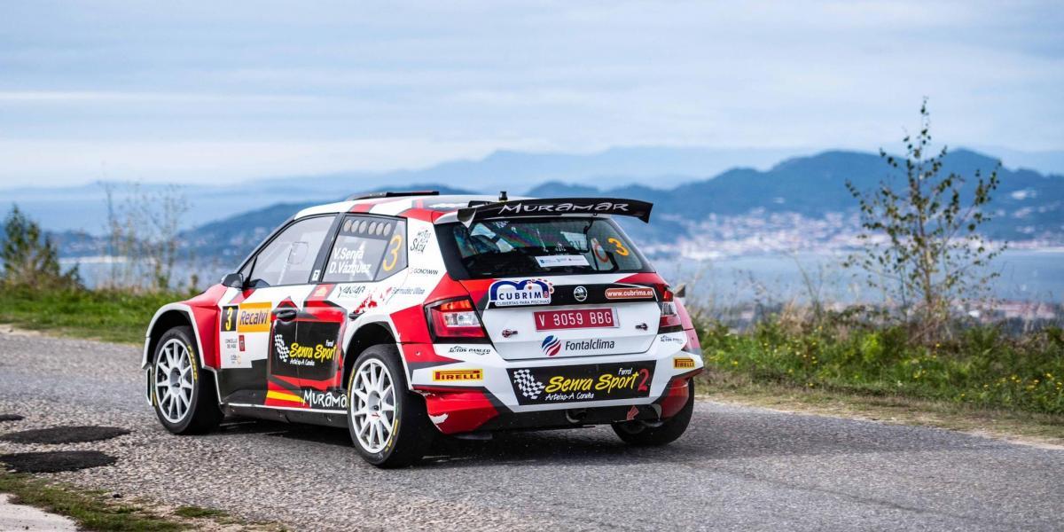 Víctor Senra, primer líder del Rally Rías Baixas