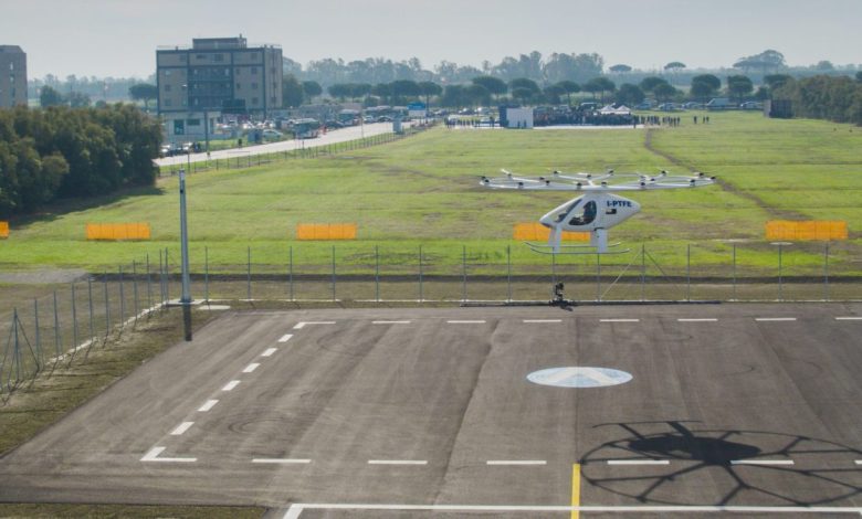 Volocopter completa el vuelo de prueba tripulado eVTOL desde el vertipuerto de Roma