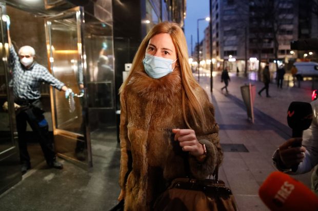 Ainhoa Armentia, llegando al despacho de abogados. / Gtres