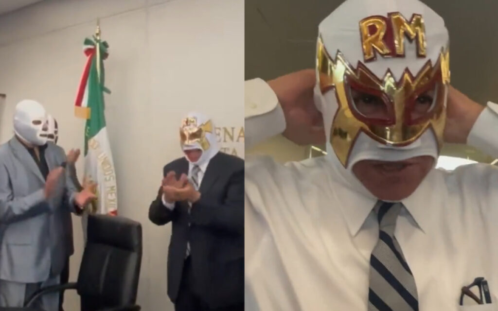 ¡En esta esquina 'Monri, El Indomable'! Monreal se 'estrena' como luchador para evento en Arena México | Video