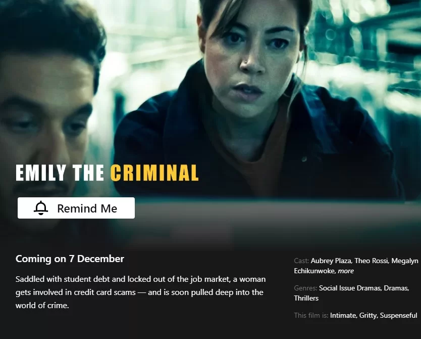 página de netflix para emily the criminal página de netflix para emily the criminal
