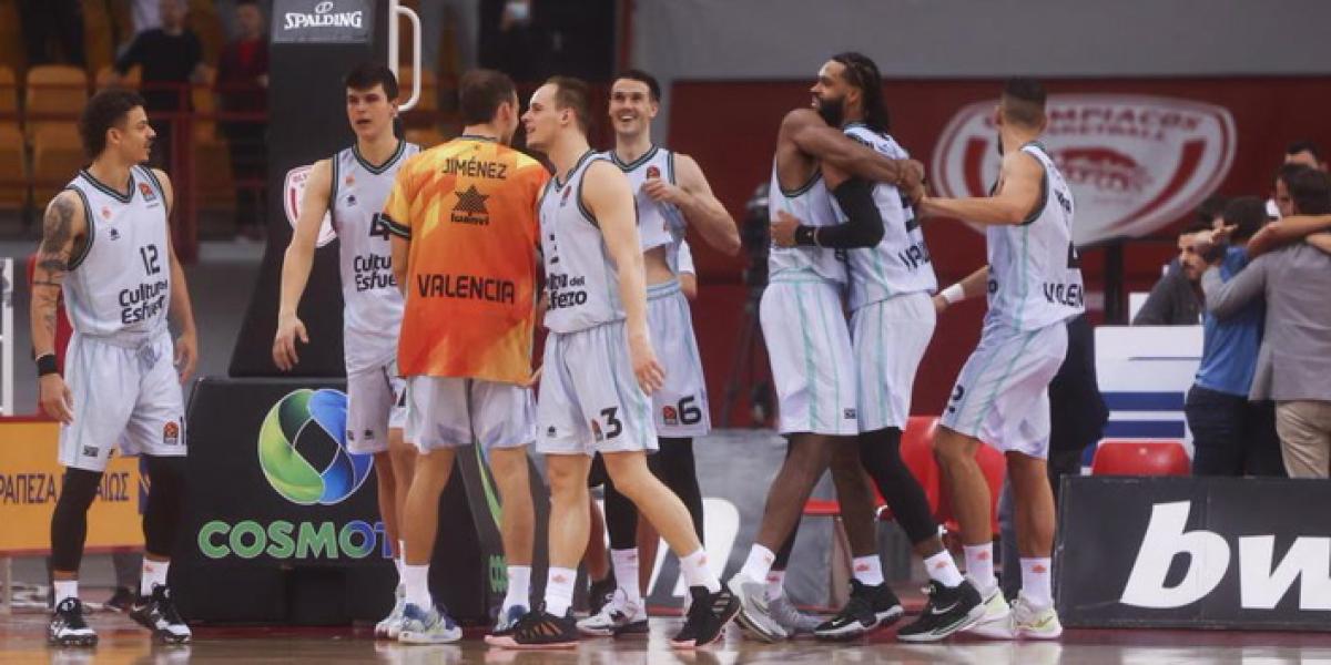 82-83: El Valencia sorprende al Olympiacos en El Pireo