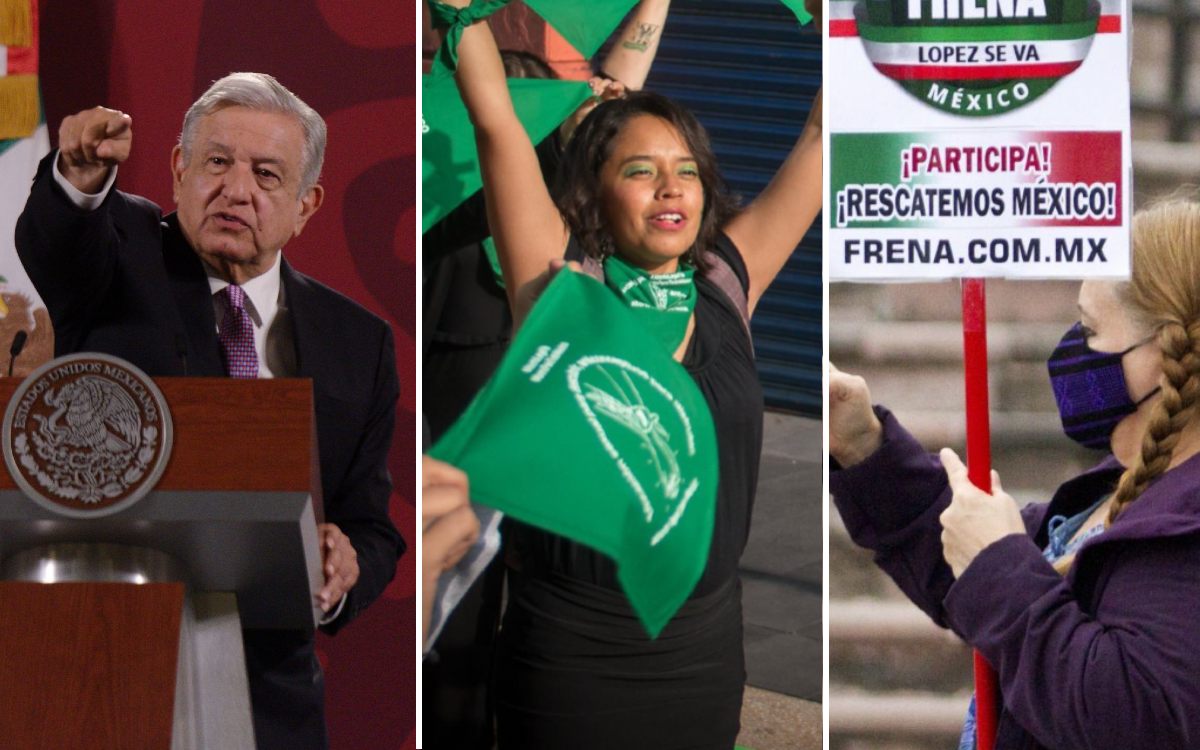 AMLO, Marea Verde y FRENA marcharán el mismo día