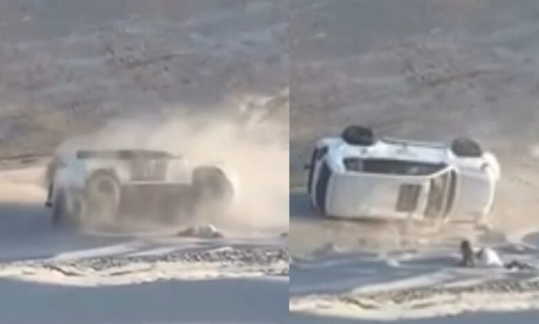 Aficionados mexicanos se accidentan en dunas de Qatar | Video