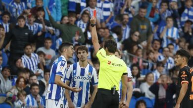 Aritz, expulsado por "juego brusco grave" y Zubimendi, apercibido