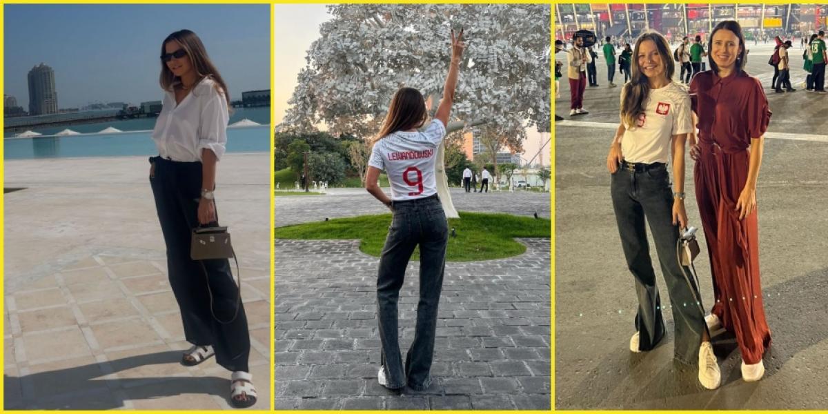 Así ha sido el paso de Anna Lewandowska por Qatar para animar a Lewandowski