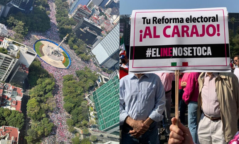 Así se vivió la marcha Yo Defiendo al INE en la CDMX | fotos y video
