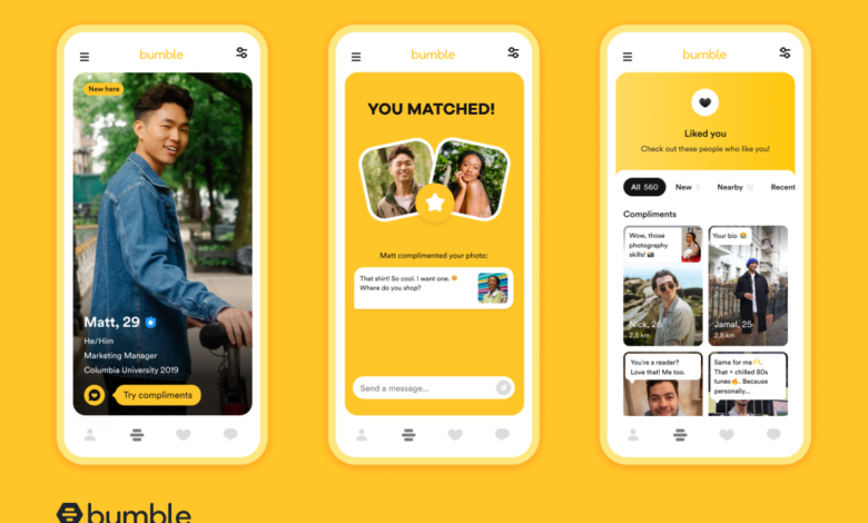 Bumble lanza una nueva función de mensaje antes del partido 'Felicitaciones'