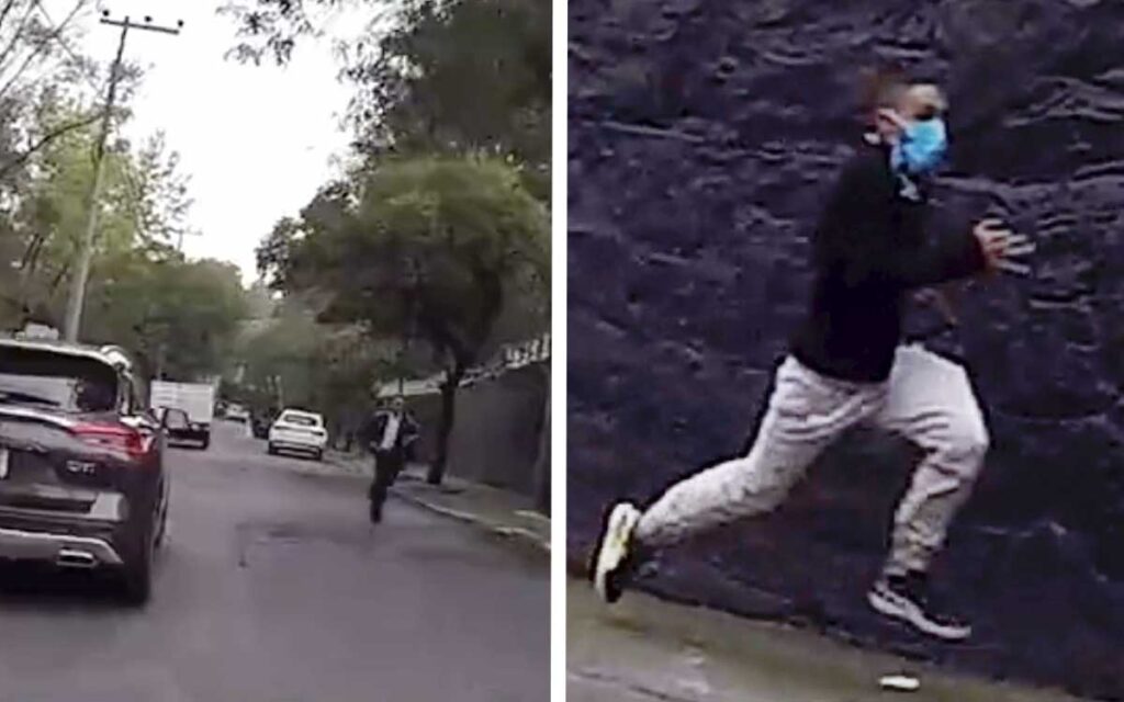 CDMX: Conductor armado persigue a presunto asaltante | Video