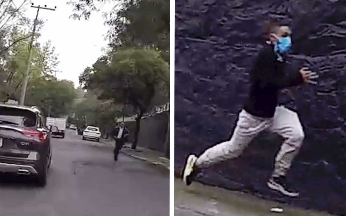 CDMX: Conductor armado persigue a presunto asaltante | Video