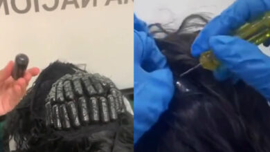 Caen dos mujeres por llevar cocaína oculta en extensiones de cabello | Video