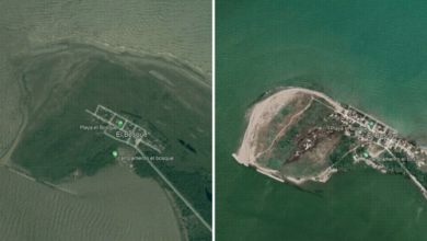 Cambio climático: fotos satelitales muestran cómo el aumento del mar se tragó una comunidad de Tabasco en 15 años