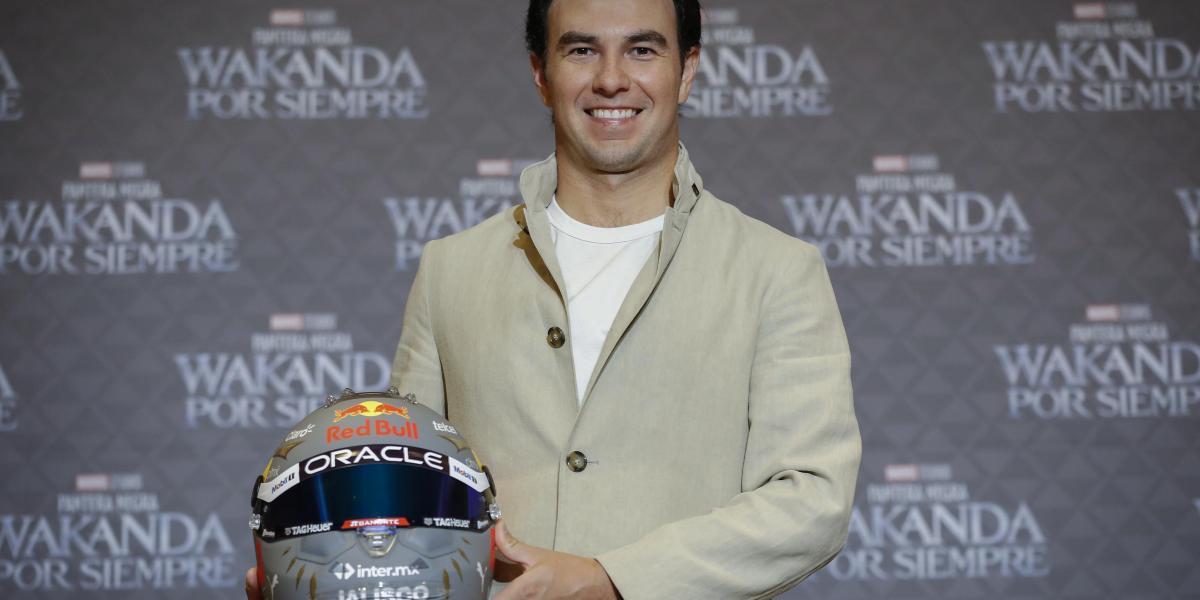 Checo Pérez correrá el GP de Brasil con un casco de 'Black Panther'
